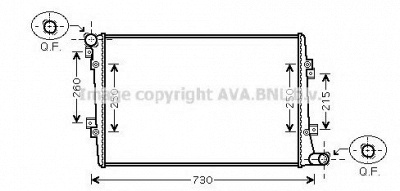 AVA QUALITY COOLING vwa2255 -  Радиатор, охлаждение двигателя